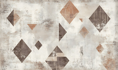 Tile or carpet pattern background with decorative, symmetrical elements. Ideal for wallpaper, textiles, or digital design projects.