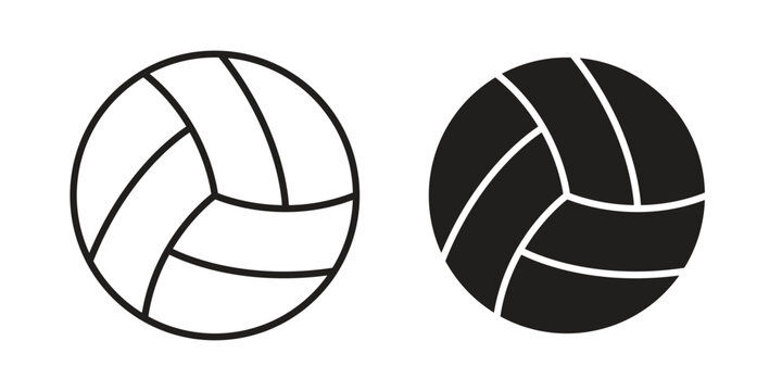 Volleyball icon vector illustrations. vector glyph flat icons