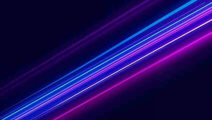 Abstract Blue and Purple Neon Speed Lines Technology Background