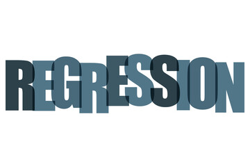 REGRESSION isolated on Transparent Background