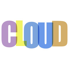 CLOUD isolated on Transparent Background