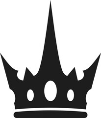 Obraz premium A black crown silhouette on a white background