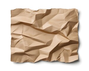 Crinkled brown paper texture with natural folds and creases