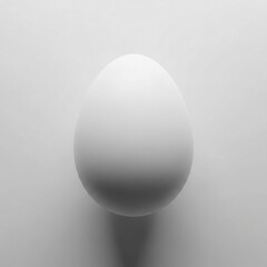 Elegant white sphere with subtle shadows on light gray background