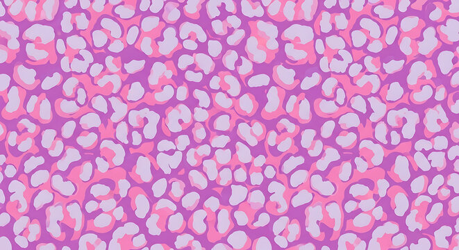 Vibrant Pink and Purple Leopard Print Pattern Seamless Background animal print