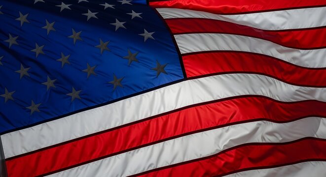 Flag day celebration with the american flag waving proudly on june 14th patriotic holiday