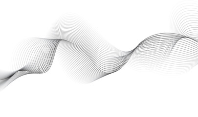 Seamless Abstract White Wave Flow &ndash; Thin Line Undulating Sine Mesh Texture Background 