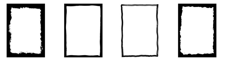 Obraz premium Picture Frames Collection Transparent PNG Mockup.