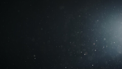 Obraz premium background of floating particles in air over black background and lens flare