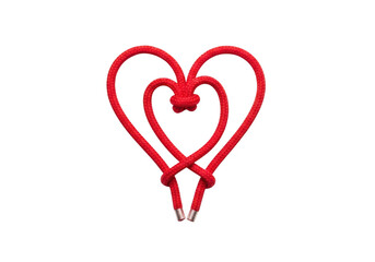 red heart on white background