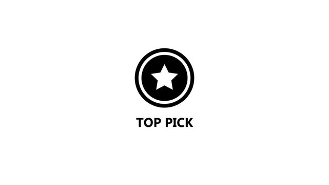 Pick Badge Symbol with Star for Recognition and Achievement