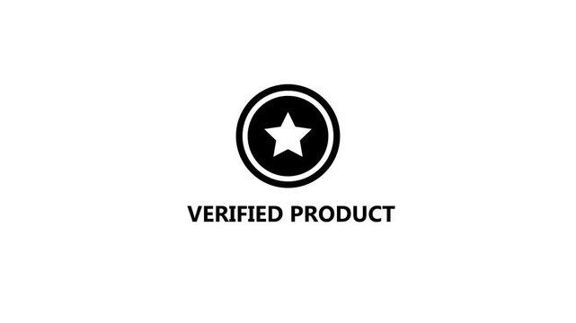 Verified Product Seal with Star Symbol for Trust and Authenticity