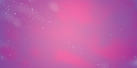 Abstract purple and pink gradient background with floating white dust particles.