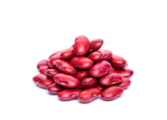 Dried beans, kidney beans on a white background