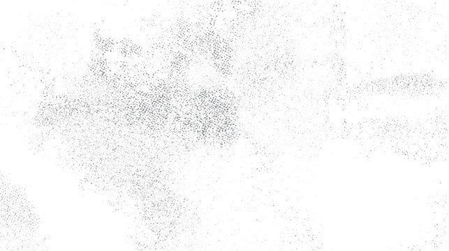 Gray speckle pattern on white background. Abstract texture with scattered dots and irregular shapes. Subtle grunge effect