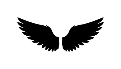 Obraz premium Black Wings Silhouette