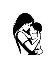 Mother lovingly embracing her child with tender care