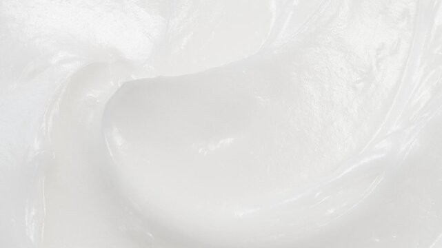 Macro white smooth eye, skin cream texture, closeup beauty facial cosmetics mask