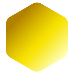 Golden Rounded Hexagon Badge