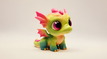 cute animals and attractive colors on a plain background