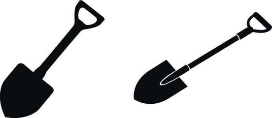 Shovel silhouette vector, Shovel vector illustration © SilhouetteHub