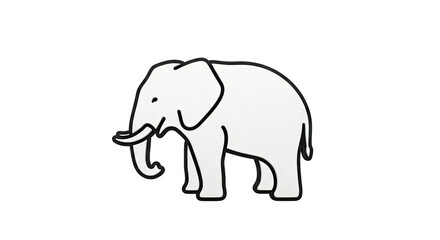 Fototapeta premium Minimalist Elephant Illustration