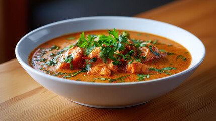 Realistic Depiction of Brazilian Moqueca Fish Stew with Fresh Ingredients