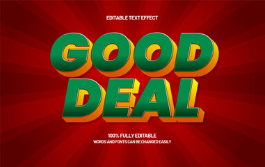 Good Deal Editable Text Effect - Bold Promo Typography for Discount and Marketing Design