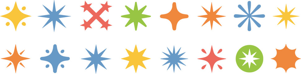 Obraz premium geometric ornament collection abstract shape vector icons