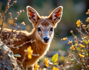 Wildlife Portrait Warm Earth Tones with Atmospheric Lighting