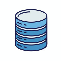 Illustration of a Data Storage Device Digital Data Backup and Cloud Computing Concept