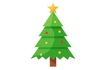 Obraz premium Christmas tree white background 
