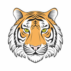 Fototapeta premium Majestic tiger head mascot illustration for a powerful brand identity