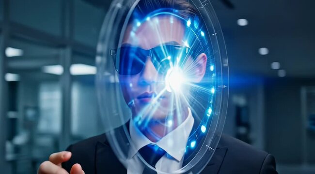 Futuristic Touch Interface and Digital Innovation Technology Concept