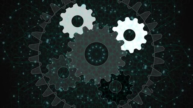 Gears Mechanism Industrial Machinery System Process.