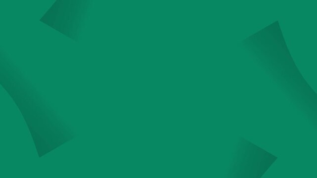 Green Background with Dark Shapes Moving.