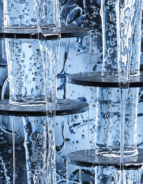 Vertical High Viscosity Gel Cascade With Air Bubbles