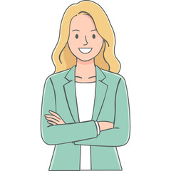 Illustration of Woman Smiling