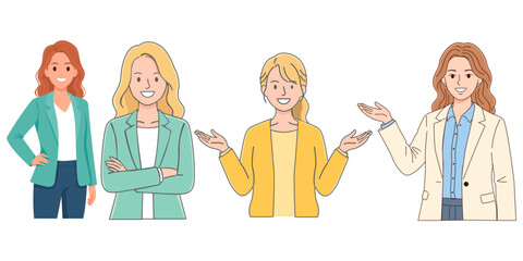 Illustration of Woman Smiling