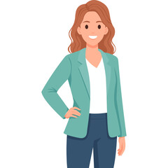 Illustration of Woman Smiling