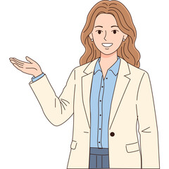 Illustration of Woman Smiling