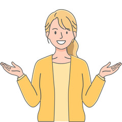 Illustration of Woman Smiling