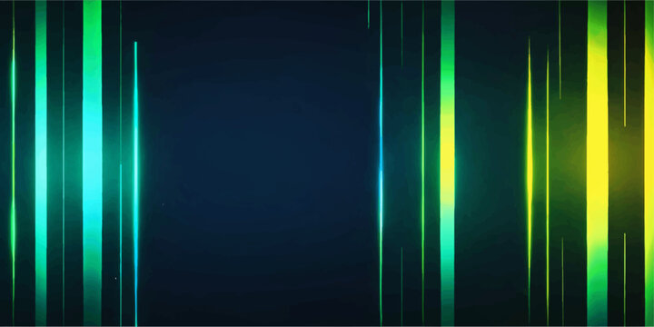 Abstract vector background featuring colorful stripes and glowing digital waves with a bright technology design and shiny blue lines on a dark textured backdrop