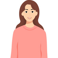 Illustration of Woman Smiling
