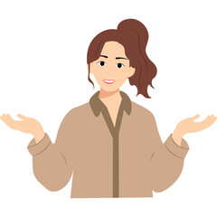 Illustration of Woman Smiling
