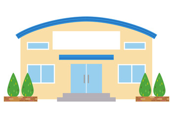 街の施設　体育館　店舗　家　お店