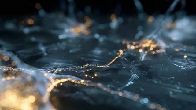 Dynamic depiction of interconnected neural pathways illuminated by vibrant lights, symbolizing machine learning and data processing. Perfect for illustrating innovation and digital transformation