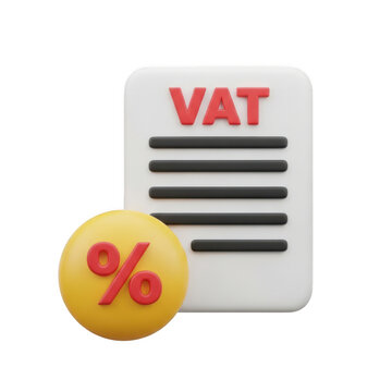 3d rendered image of a document with a percentage discount symbol