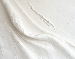 Obraz premium White Fabric Texture with Soft Folds.