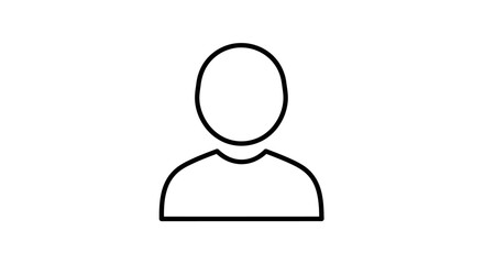 Simple Line Icon of a Person Silhouette.
